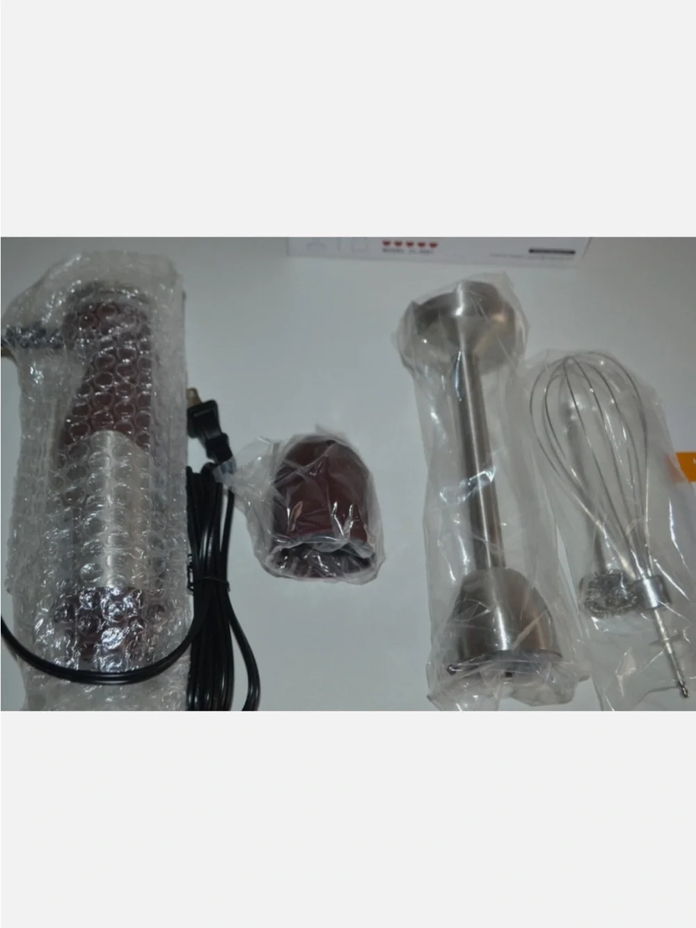 MEGAWISE 3-in-1 Hand Blender - Stainless Steel and Black